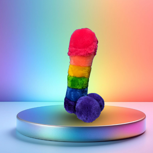 Pênis de Pelúcia (Pinto Pride) LGBTQIA+ - Arco-Íris, 25 cm