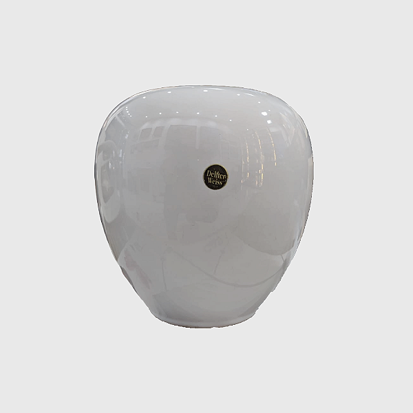 Vaso de Cerâmica Branca Delften Weiss - 15 cm