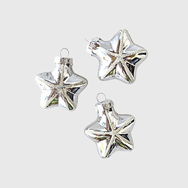 Vintage - Conjunto de 3 Estrelas de Natal
