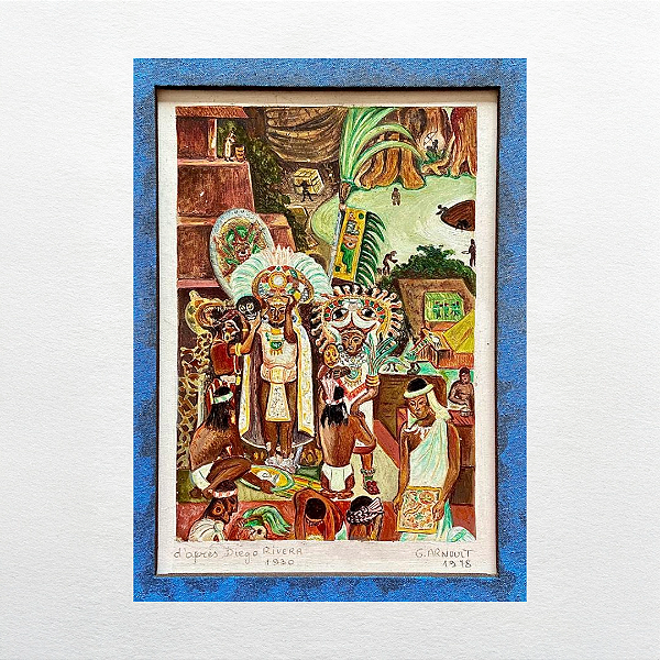 G. Arnoult – “d’Après Diego Rivera 1930” Óleo sobre Eucatex (1978)