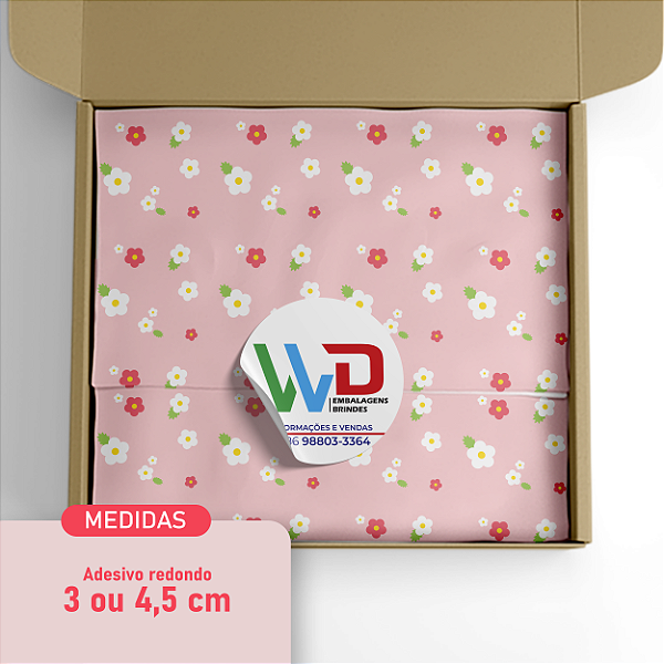 Adesivo Circular ou Oval Personalizados