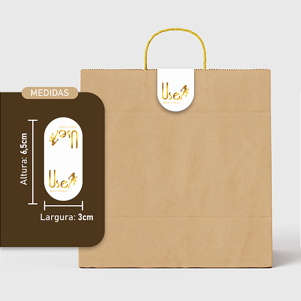 Adesivo Retangular Personalizados - 3 x 6,5 cm