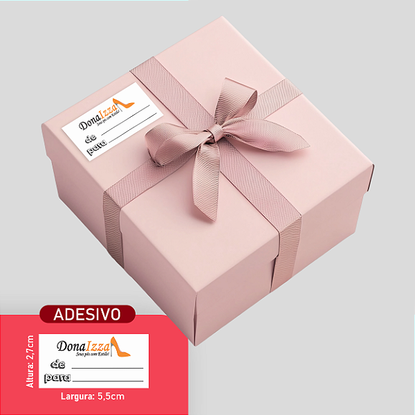 Adesivo para Presente - De / Para 2,7 x 5,5 cm