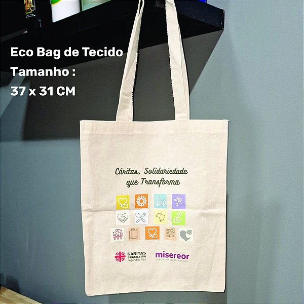 Ecobag de tecido Personalizada 32 X 38 cm - Arte Colorida