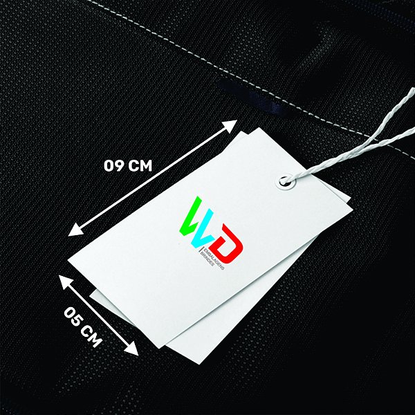 Tag de Papel para roupas 09x05 cm - com Furo