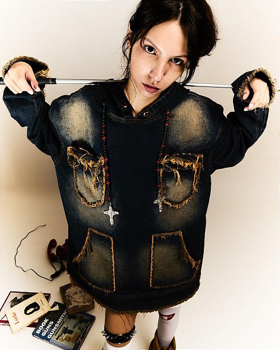 Rusty Denim Hoodie