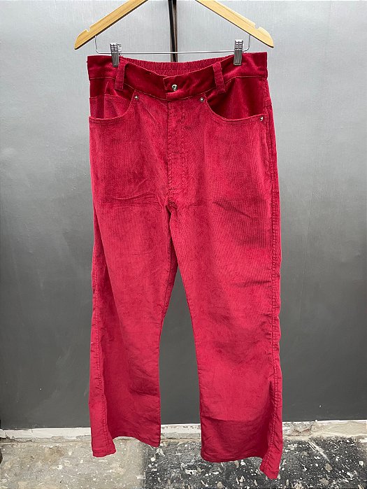 Corduroy Flare Pants Red