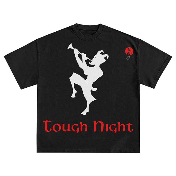 Camiseta Tough Nigth - Preta e Vermelha