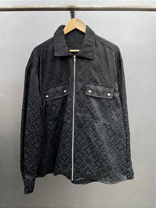 Baby priest black zip up overshirt