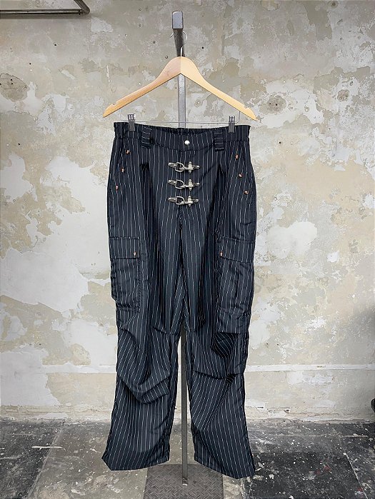 UMS 458-LL FW 25 MILITARY CARGO PANTS - PIN STRIPE