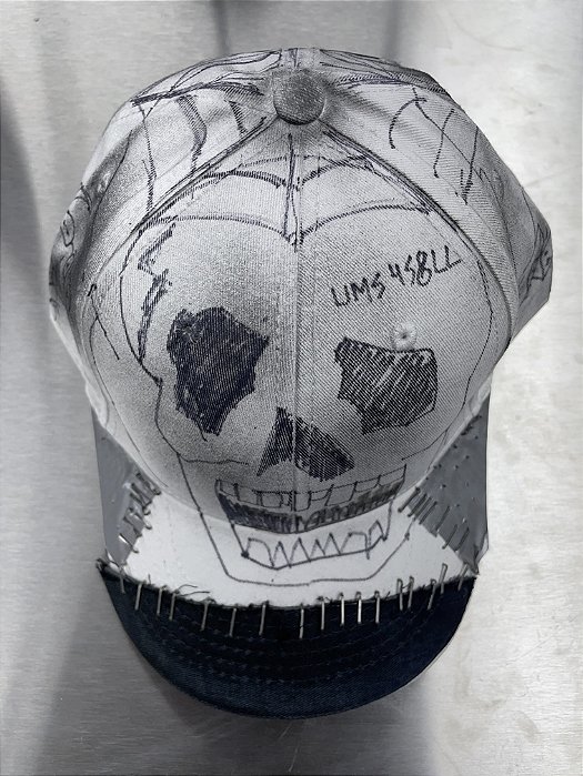 Boné hand drawn Skull