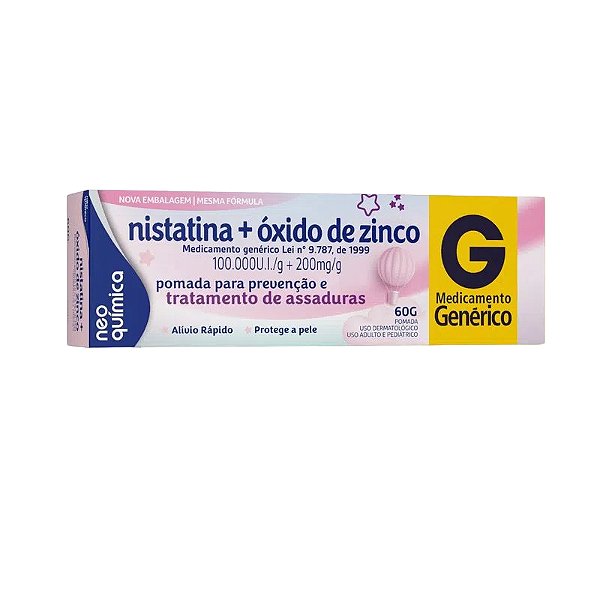 Pomada Nistatina + Óxido de Zinco 60g - Neo Química