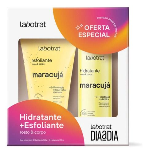 Kit Esfoliante e Hidratante Maracujá 200g | Labotrat