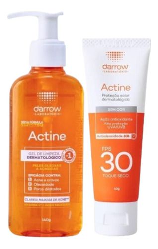 Kit Actine Facial Gel de Limpeza e Protetor Solar | Darrow