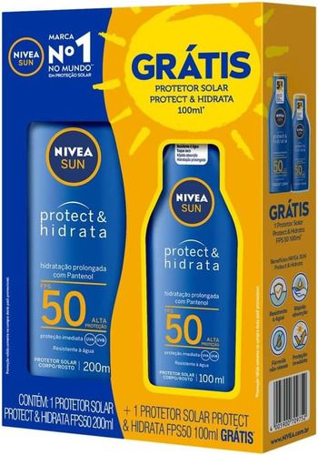 Kit Protetor Solar Protect FPS 50 200ml + 100ml | Nivea