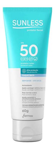 Protetor Solar Facial FPS 50 60g | Sunless