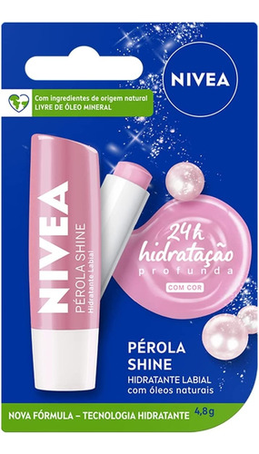 Hidratante Labial Pérola Shine Bastão | Nivea