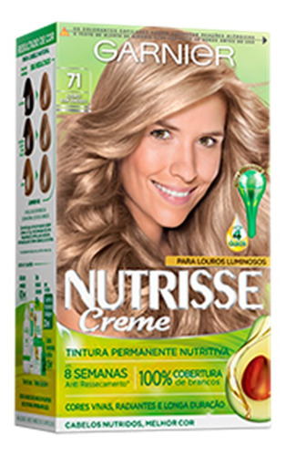 Tintura Nutrisse Louro Esplêndido Claro 71 1 Unidade | Garnier