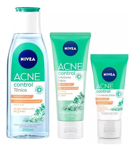 Kit Acne Control: Hidratante, Tônico e Esfoliante | Nivea