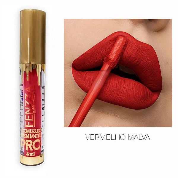 Batom Líquido Mega Matte Malva 4ml | Fenzza