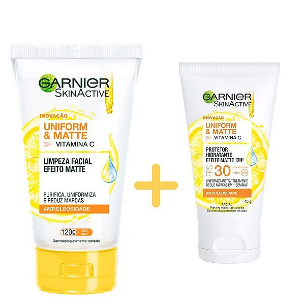 Kit: Gel de Limpeza 120g + Hidratante FPS 30 Vitamina C 40g | Garnier