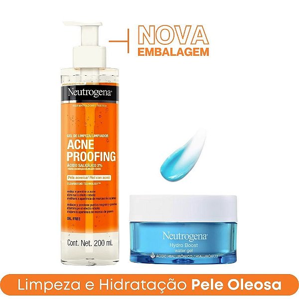 Kit Skin Care: Gel de Limpeza 200ml + Hidratante 50g | Neutrogena