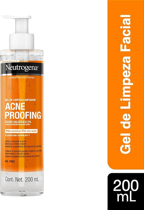 Sabonete Gel de Limpeza Facial Acne Proofing 200ml | Neutrogena