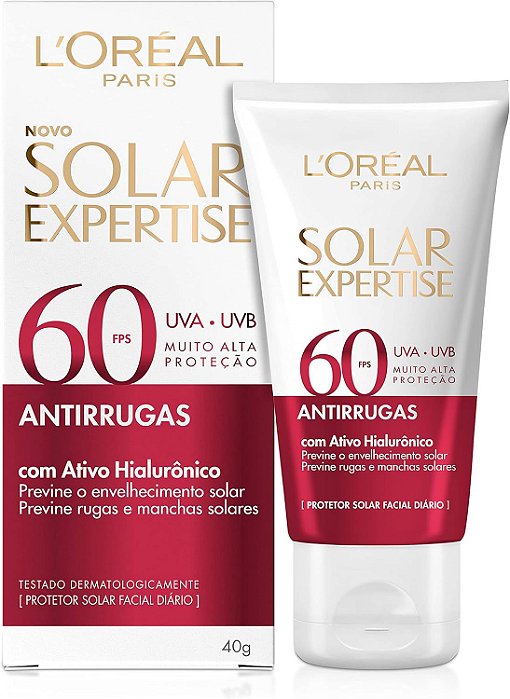 Protetor Solar Facial Antirrugas Expertise 60 FPS 40g | L'Oréal Paris