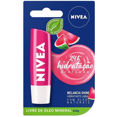 Protetor Labial Hidratante 24h Melancia Shine 4,8g | Nivea