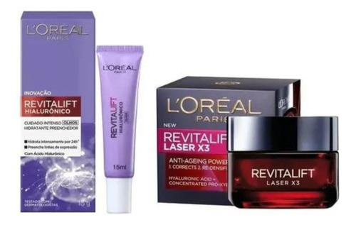Kit Revitalift Hialurônico Olhos + Laser X3 | L'Oréal Paris