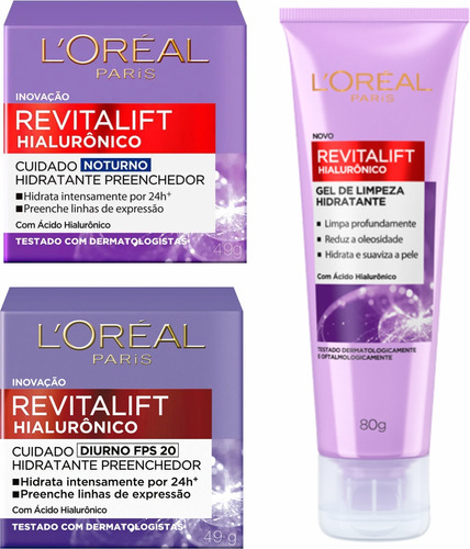 Kit Trio Revitalift Hialurônico + Limpeza | L'Oréal Paris