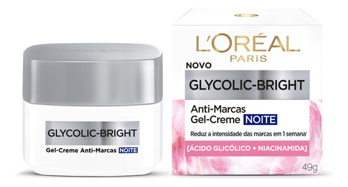 L'oreal Paris Glycolic Bright Gel Creme Noite - 49g
