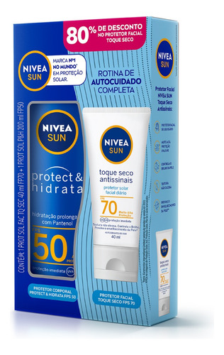 Kit Protetor Solar Corporal 50 FPS + Facial 70 FPS | Nivea