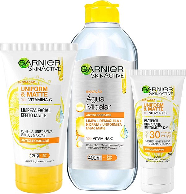 Kit Antimarcas Garnier Vitamina C: Limpeza e Hidratação | Garnier