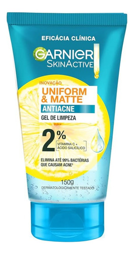 Gel de Limpeza Facial Uniform Matt Antiacne 150g | Garnier