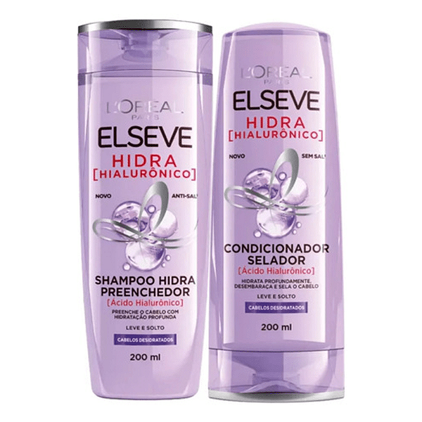 Kit Hidra Hialurônico Shampoo + Condicionador 200ml | Elseve