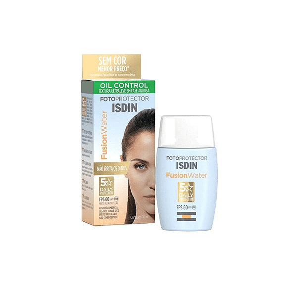 Protetor Solar Facial Fusion Water FPS 60 30ml | Isdin