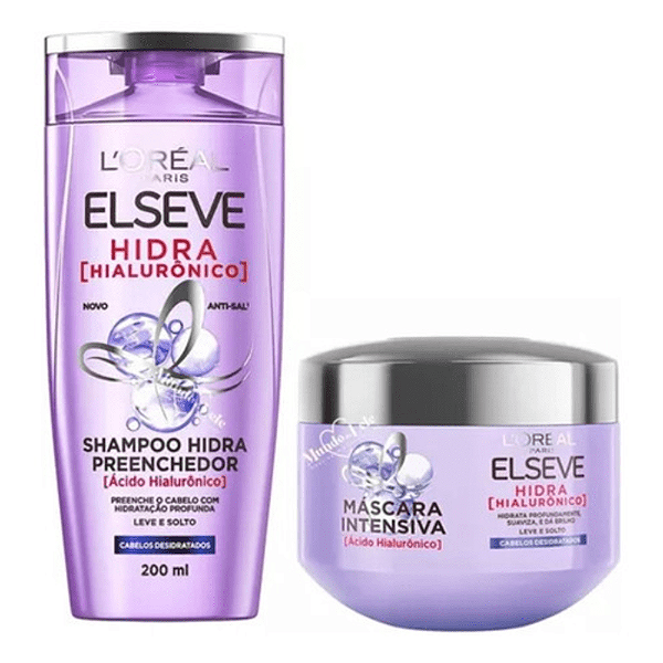 Kit Duo Hidra Hialurônico Shampoo e Máscara | Elseve