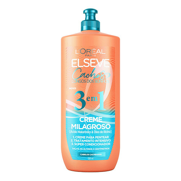 Creme Milagroso 3 em 1 Cachos Longos Dos Sonhos 500ml | Elseve