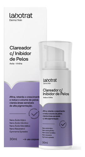 Sérum Inibidor E Clareador Pelos Axila Virilha Labotrat 30ml