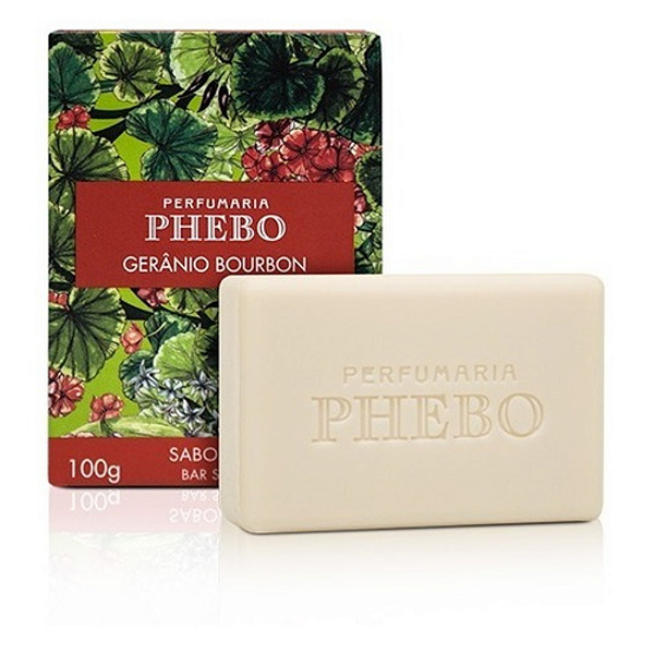 Sabonete Em Barra Cremoso Gerânio Bourbon Phebo 100g