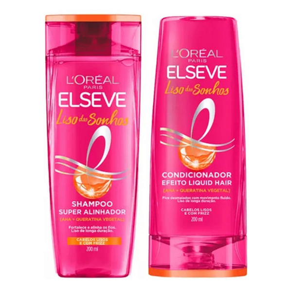 Kit Elseve Liso Dos Sonhos Shampoo + Condicionador 200ml