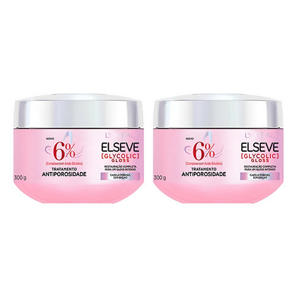 Kit 2 Máscaras Glycolic Gloss 200ml | Elseve