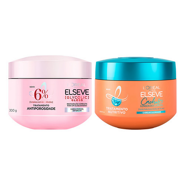Máscara Glycolic Gloss + Cachos Dos Sonhos 300g | Elseve