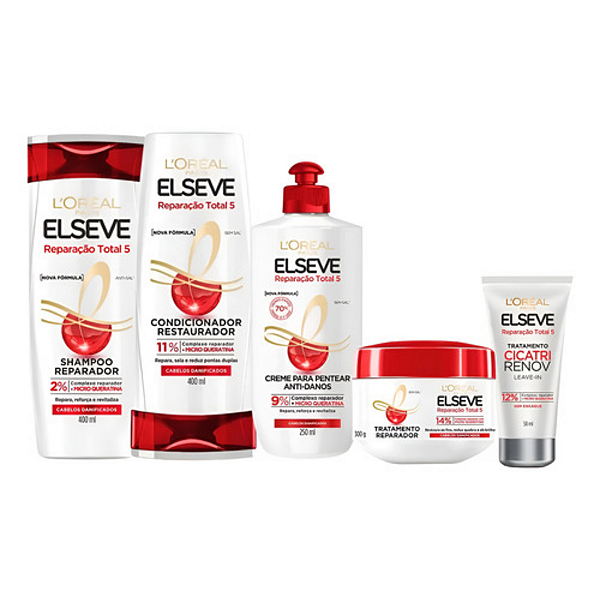Kit Reparação Total 5 Cicatri Renov com 5 Itens | Elseve