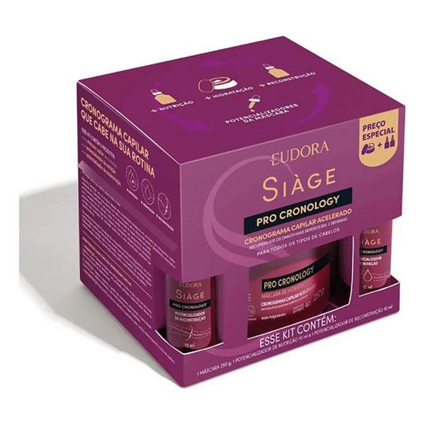 Kit Siàge Pro Cronology Máscara 250g + Potencializ. | Eudora