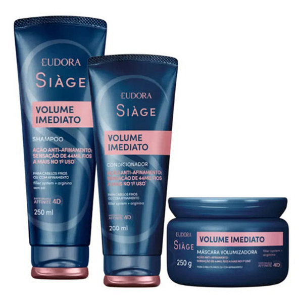 Kit Shampoo 250ml + Condic. 200ml + Másc. Volume | Eudora