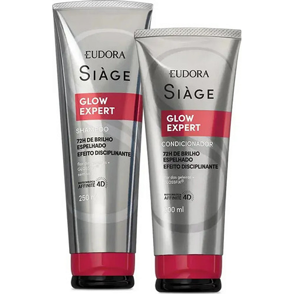 Kit Shampoo 250ml + Condic. 200ml Siàge Glow Expert | Eudora
