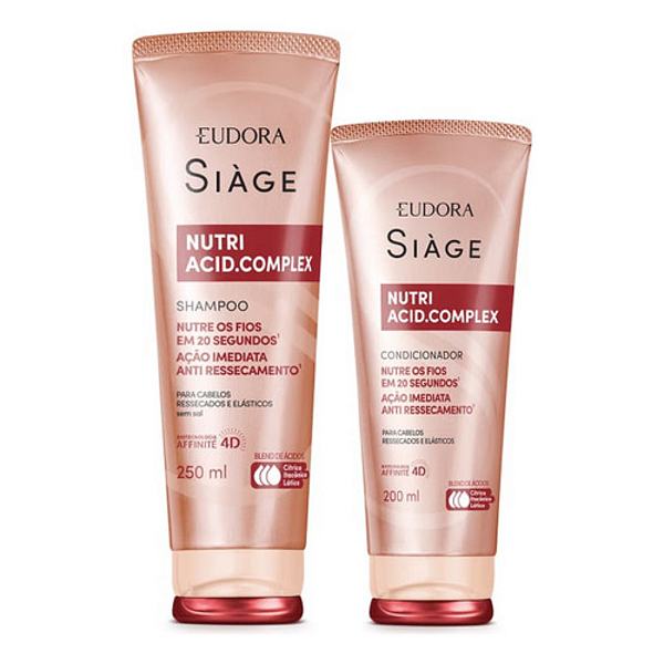 Kit Shampoo 250ml + Condic. 200ml Siàge Nutri Acid | Eudora