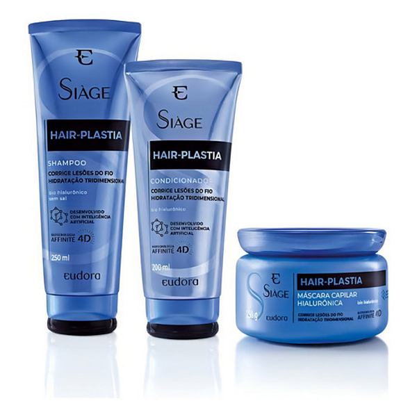 Kit Shampoo 250ml +condic 200ml+ Másc. Hair-plastia | Eudora